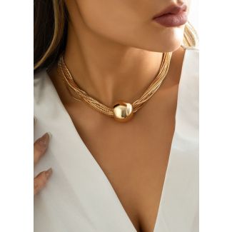 Aeris - Gold Multi-Strand Collar Necklace