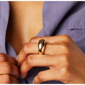 Aurora Gold Dome Ring
