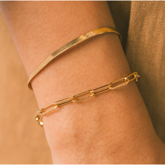 Radiant Gold Paperclip Bracelet