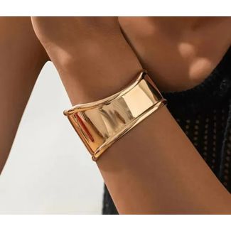 Sculpted Charm Open Cuff Bracelet