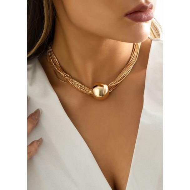 Aeris - Gold Multi-Strand Collar Necklace