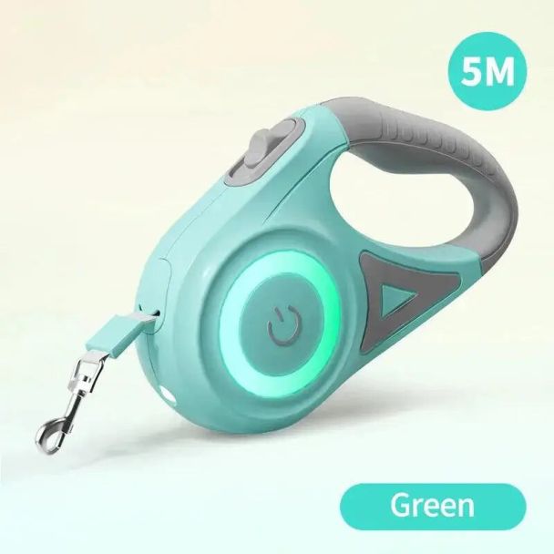 LED Light Retractable Dog Leash